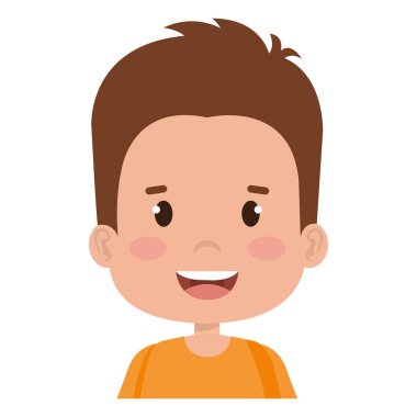 Mutlu küçük çocuk karakteri