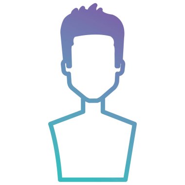 genç adam gömleksiz avatar karakter