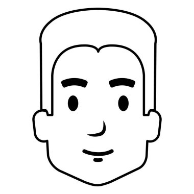 genç adam baş avatar karakter