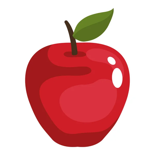 Apfel frisches Obst Symbol — Stockvektor