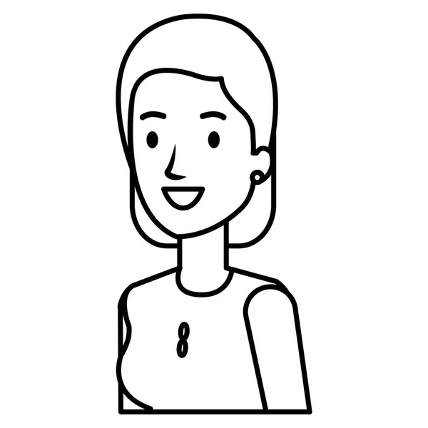 Mujer de negocios avatar carácter icono — Vector de stock