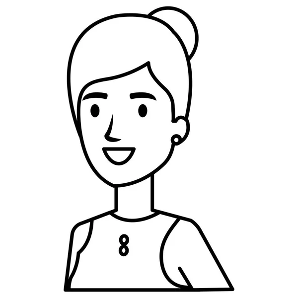 Mooie vrouw avatar karakter — Stockvector