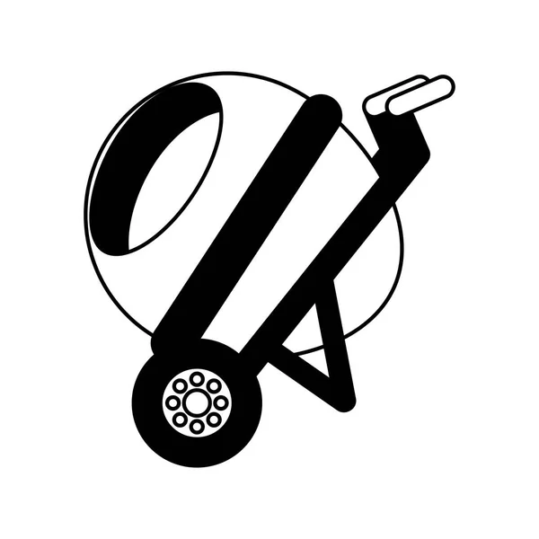 Izolovaný ikonka pro betonový mixér — Stockový vektor