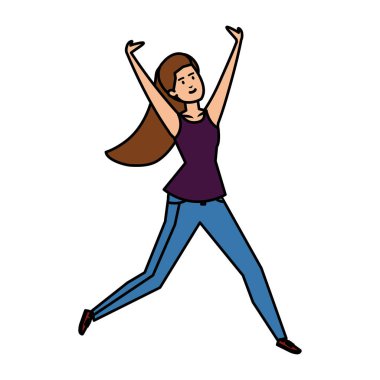 güzel ve genç kadın karakter kutluyor