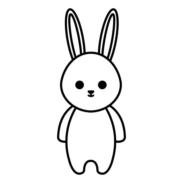 Mignon lapin tendre caractère — Image vectorielle