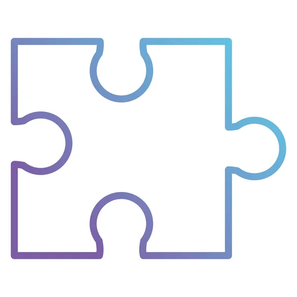 Puzzle game piece icon — Stock Vector