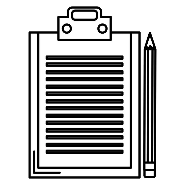 Liste de contrôle presse-papiers avec crayon — Image vectorielle