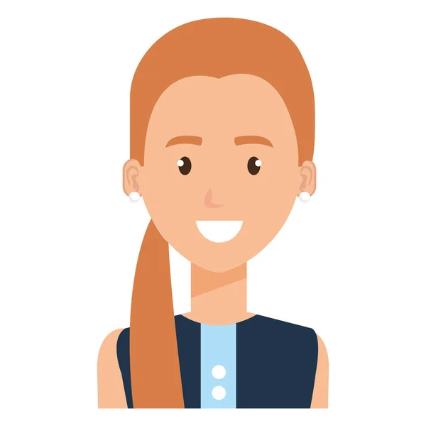 Mujer de negocios avatar carácter icono — Vector de stock