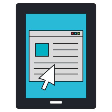 Web sayfası şablonu ile tablet