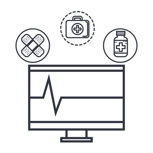 Progettazione medica correlata — Vettoriale Stock