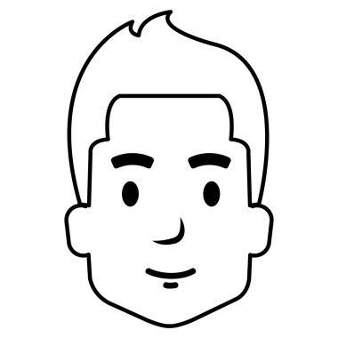 genç adam baş avatar karakter