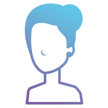 güzel ve genç kadın gömleksiz karakter