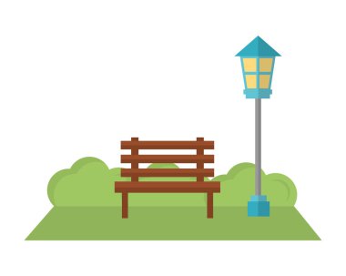 Park lamba izole simgesi