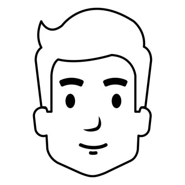 genç adam baş avatar karakter