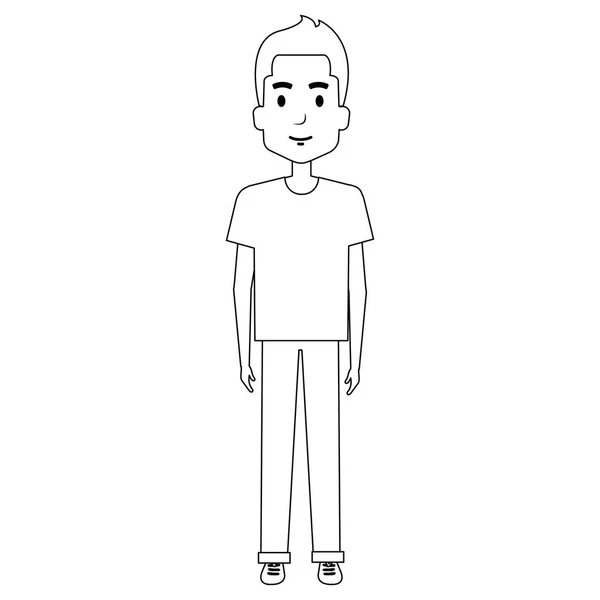 Young man avatar character — Stock Vector