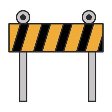 İnşaat çit sinyali simgesi