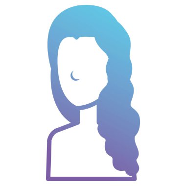 güzel ve genç kadın gömleksiz karakter