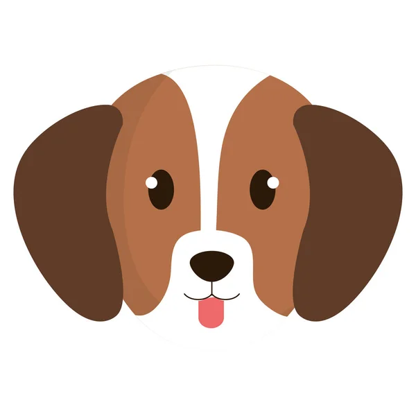 Милий собака голова домашня тварина дружня — стоковий вектор