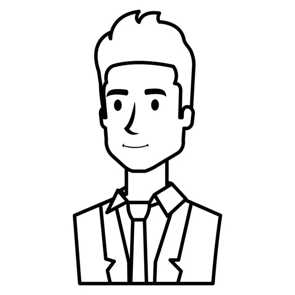 Empresário avatar personagem ícone — Vetor de Stock