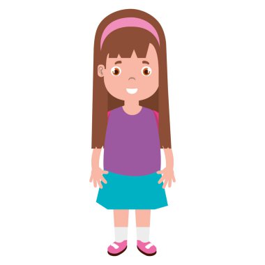 Mutlu küçük kız karakteri