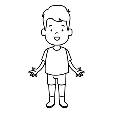 Mutlu küçük çocuk karakteri