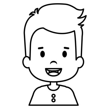 Mutlu küçük çocuk karakteri