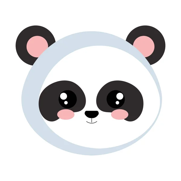 Carino panda orso testa personaggio — Vettoriale Stock