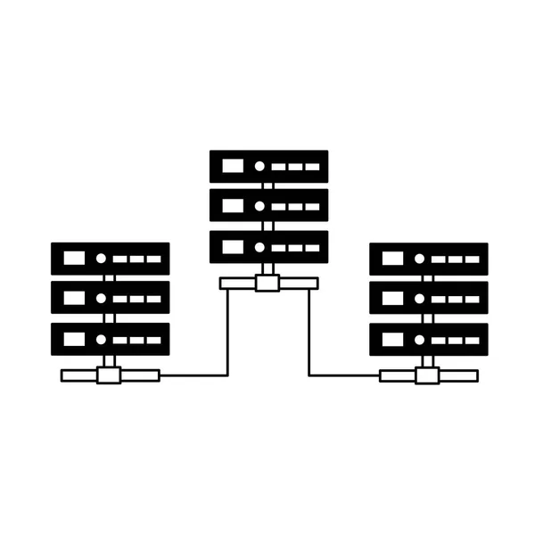 数据库服务器中心存储信息 — 图库矢量图片