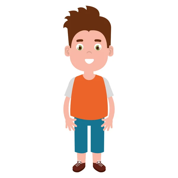 Personaje de niño feliz — Vector de stock