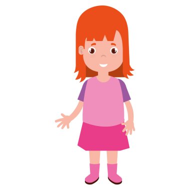 Mutlu küçük kız karakteri