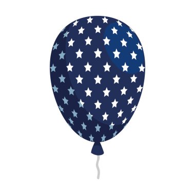 ABD bayrağı ile balon helyum