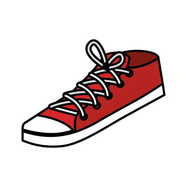 Young sport shoes icon — Stock Vector
