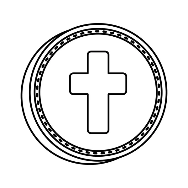 Première icône de croix de communion — Image vectorielle