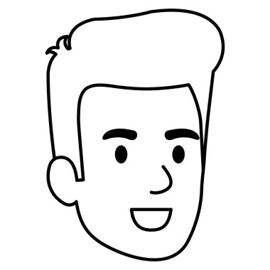 genç adam baş avatar karakter