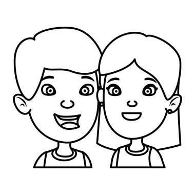 sevimli küçük çift çocuklar