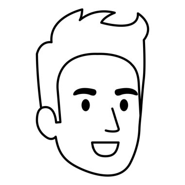 genç adam baş avatar karakter