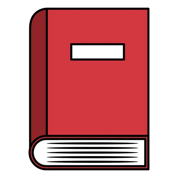 Libro escuela aislado icono — Vector de stock