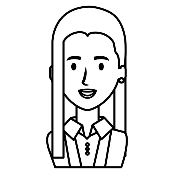 Femme d'affaires avatar personnage icône — Image vectorielle