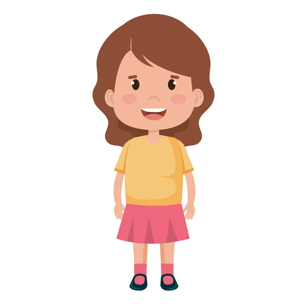 Šťastná holčička charakter — Stockový vektor