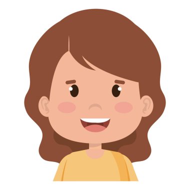 Mutlu küçük kız karakteri