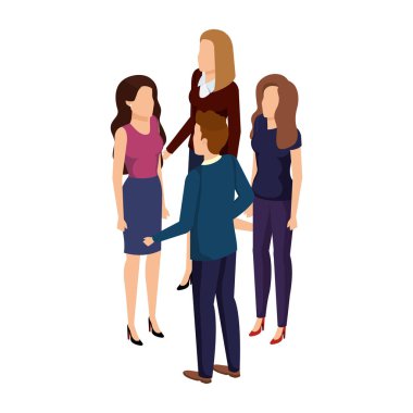 iş insanlar avatarlar karakter grubu