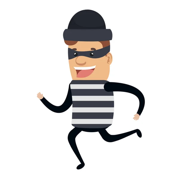 Hırsız kötü çalışan avatar karakter — Stok Vektör