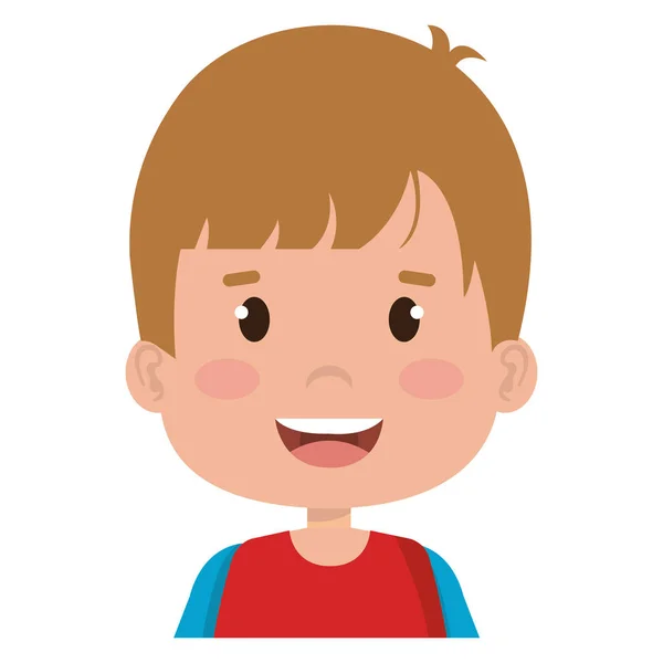 Happy little boy character — Stock Vector