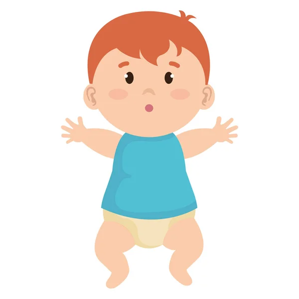 Kleine jongen baby icoon — Stockvector