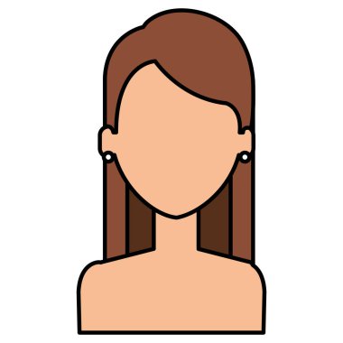 güzel ve genç kadın gömleksiz karakter