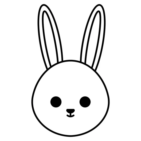 Lindo conejo cabeza carácter — Archivo Imágenes Vectoriales