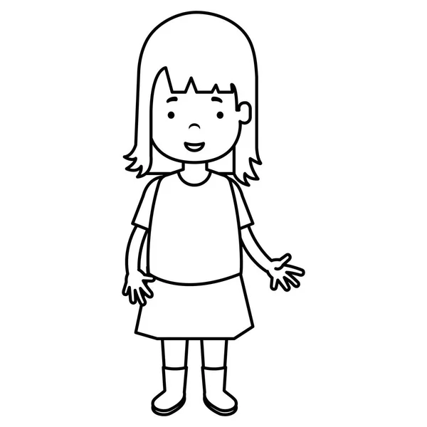 Lycklig liten flicka karaktär — Stock vektor