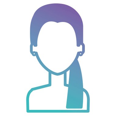 güzel ve genç kadın gömleksiz karakter