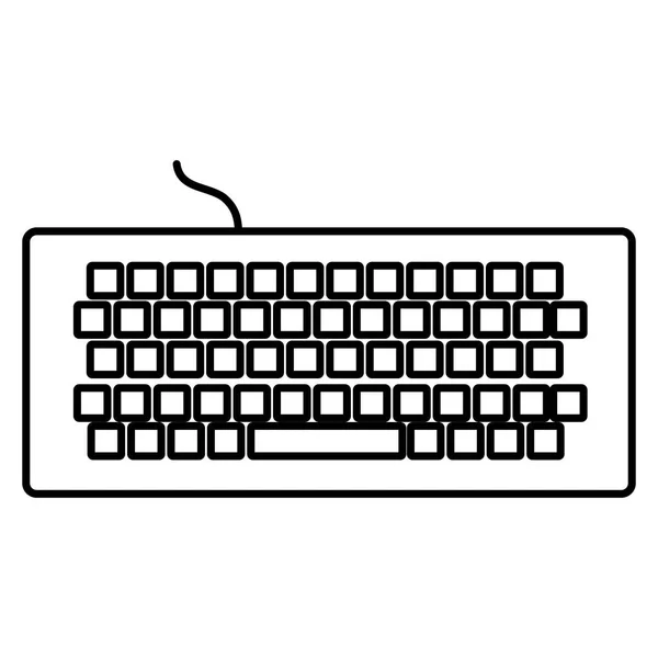 Teclado del ordenador icono aislado — Archivo Imágenes Vectoriales