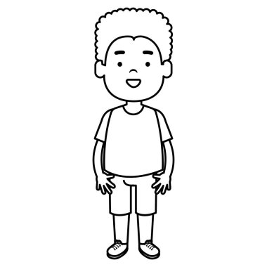 Mutlu küçük çocuk karakteri